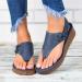 Buy Women s Summer Wedge Sandals - Comfortable Orthopedic T-Strap Open Toe Leather for Outdoor Sports & Beach Trips - Available in Blue & White (EU Sizes 39-41) - Buy Online on GoSupps.com