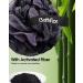 80g Charcoal Loofah Sponge with Long Handle | Extra Large Body Scrub for Men & Women | Shower Bath Wash with Curved Luffa & Hook - Buy Online on GoSupps.com
