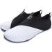 L-RUN Barefoot Skin Aqua Socks for Women & Men | Quick-Drying Water Shoes for Surf, Swim, Yoga | Dot White - Size 8.5-9.5 Women/7-7.5 Men - Buy Online on GoSupps.com