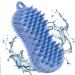 Silicone Body Scrubber Scalp Scrubber  Silicone Hair Brush for Men Women Kids Pets  Easy Exfoliation  Dandruff  Durable Shower Scrubber That Does Not Breed Bacteria(Blue)