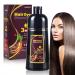 COSMTEK MEIDU Dark Brown Hair Dye Shampoo for Gray Hair  Semi-Permanent Hair Color Shampoo for Women and Men  Herbal Ingredients  3 in 1- 100% Grey Coverage(17.6 Fl oz)