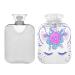 Hot Water Bottle 2L with Cover Cream Magic Unicorn Floral Hot Water Bag for Pain Relief Hand Feet Warmer Winter