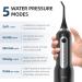 Cordless Water Flosser - Rechargeable Oral Irrigator for Teeth Cleaning | 8 Jet Tips, 5 Cleaning Modes | IPX7 Waterproof - Ideal for Home and Travel | Black - Buy Online on GoSupps.com