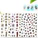 Buy TSBB 9pcs Summer 3D Nail Stickers - Beach Leaf Series for DIY Crafts & Decorations - International Shipping Available - Buy Online on GoSupps.com