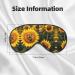 Sunflower Bees Print Unisex Sleep Mask - Double-Sided Eye Mask for Sound Sleep & Skin Care - Black - Buy Online on GoSupps.com