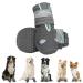Eyin dog shoes Paw protection 2 pieces breathable dog shoes with a non-slip sole and reflective Velcro fastener for small medium and large dogs sports outdoors dark gray size 8 size 8: width 7.3 cm e-dark gray breathing active (2 pieces)