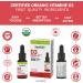 Certified Organic Vitamin D3 (490 Drops/Servings) - Extra Strength - 2500 IU Per Drop - Immune System Support - GMO Free - Gluten Free - Made in Canada (13.5ml) 13.5 ml (Pack of 1) - Buy Online on GoSupps.com