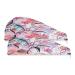 Flower Print Dry Hair Cap 2 Piece Quick Drying Towel Set with Button Headband Super Absorbent Soft & Comfortable
