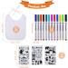 Domkan 12-Piece Baby Bibs Set for Painting | Baby Shower Games with Textile Pens & Paint Stencils - Perfect for Girls - Buy Online on GoSupps.com