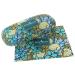 Paule & Knopf Colorful hard case with beautiful ethnic pattern print and matching microfiber cloth green/yellow