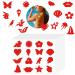 800 Pieces Tanning Sunbathing Stickers Perforated Self Adhesive Body Stickers for Tanning Bed Stickers Removable Tanning Heart Butterfly Lip Bunny Stickers  16 Styles