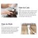 DOORES Balayage Dark Brown to Chestnut Brown Human Hair Ponytail Extension 14 Inch 75g - Clip in Heat Resistant Real Hair Piece - Buy Online on GoSupps.com