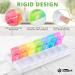 BoxSik 7-Day Pill Organizer - Rainbow 14 Compartments Medication Doser with Removable Sections for Morning & Evening Use - Buy Online on GoSupps.com