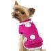 Joytale dog sweater winter warm turtleneck dogs knitting sweater clothes for kittens cats puppies little dogs dog coat clothes with sweet flowers back length hot pink xs hot pink