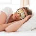 Groovy Hippie Flower Mushrooms Sleep Mask | Adjustable Double-Sided Eye Cover for Comfort & Eye Edema Relief - Buy Online on GoSupps.com
