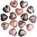 MAIBAOTA Blackline Redstone Healing Crystals Gemstones Pocket Gifts Heart-Shaped Nature Spiritual Energy for Women Men Reiki Divination Balancing Yoga Meditation 10PCS
