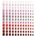 288 Pieces 12 Sets Short Press on Nails Square Fake Nails Glossy Glue on Nails Artificial Full Cover False Nails Solid Color Acrylic Nail Tips (Retro Colors)