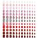 288 Pieces 12 Sets Short Press on Nails Square Fake Nails Glossy Glue on Nails Artificial Full Cover False Nails Solid Color Acrylic Nail Tips (Retro Colors)