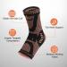 Shop Copper Ankle Brace Compression Sleeve for Pain Relief | Plantar Fasciitis & Achilles Tendonitis Support - Black/Gold - 1 Pair - Buy Online on GoSupps.com