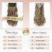 Feshfen 4PC Clip In Hair Extensions - Caramel Brown & Ash Blonde Wavy Synthetic Hair - 50cm for Women - Buy Online on GoSupps.com