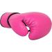 Synthetic Leather Pink Boxing Gloves - 10oz - Ideal for Home Gym Kickboxing Training - Men, Women, Kids - Breathable Mesh Palm - Buy Online on GoSupps.com