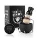 Aethland Shaving Brush Set for Men, 4 in 1 Include 100g Shaving soap, Badger Shaving Brush and Stainless Steel Shaving Stand & Shaving Bowl for Husband Father Birthday Boyfriend Gifts(B Black)