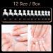Krofaue 120PCS Short French Acrylic Nail Tips - White Half Cover False Nails for DIY Nail Art | 12 Sizes with Case - Buy Online on GoSupps.com