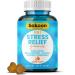 6-in-1 Stress Relief Gummies 60ct - Aids Relaxation with Ashwagandha, GABA, L-theanine, Lemon Balm, Chamomile, Black Cumin Seed Nigella Sativa. Improved Deep Sleep, Immunity, Wellness