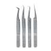 Japanese Stainless Steel M LASH V4 Eyelash Tweezers Set of 4 (Silver) - Volume Classic Hybrid Mega Volume | Lash Tool Supplies - Buy Online on GoSupps.com