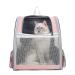Tecageaon Pet Backpack Carrier for Small Cats Dogs Rabbit Ventilated Design Safety Straps Buckle Support Collapsible Designed for Travel Hiking Walking & Outdoor Use (Pink)