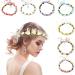 Flower Crown Flower Girl Hair Accessories Festival Accessories Hen Party Accessories Flower Headband with Ribbon for Women or Girls (White) - Buy Online on GoSupps.com