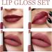 Velvety Matte Lipstick Set - 4 Pcs High Pigmented Lip Gloss & Lipstick Gift Set | Long Lasting, Non-Fading, Waterproof Makeup for Women - Nude Cigarette Lipgloss | Gift Surprise Set 01 - Buy Online on GoSupps.com