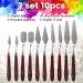 10PCS Stainless Steel Palette Knife Set for Oil, Canvas, Acrylic Painting - CUALORK - Buy Online on GoSupps.com