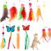 Cat Toys Kitten Toys Assortments,Interactive Door Hanging Cat Feather Teaser Toy Doorway Cat Toy for Indoor Door Frame Play Chase Exercise 13PCS