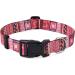 Mihqy Adjustable Soft Dog Collar - Comfortable Bohemian Design for Small Medium & Large Dogs - Orange Geometric Pattern (Neck 33-55 cm Width 2 cm) - Buy Online on GoSupps.com