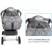 Pomelo Best Baby Changing Bag with Pram Clips and Changing Mat Grey - Buy Online on GoSupps.com