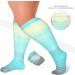 Diu Life 3 Pairs Plus Size Compression Socks - Wide Calf 20-30mmHg Support - XX-Large Blue/Red/Gray - Buy Online on GoSupps.com