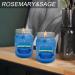 Rosemary & Sage Scented Candle - 12oz Natural Soy Wax Aromatherapy in Glass Mason Jar - Smokeless Non-Toxic Indoor/Outdoor Candle - Buy Online on GoSupps.com
