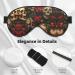 SSIMOO Skull & Red Rose Soft Sleep Eye Mask | Breathable Travel Eye Patch for Relaxation | Black - Buy Online on GoSupps.com