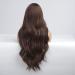 HAIRCUBE Long Dark Brown Curly Synthetic Wig for Women - Middle Parting Cocoa Brown - Buy Online on GoSupps.com