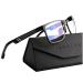ANYLUV Blue Light Blocking Glasses Men Computer Gaming Glasses Lightweight Al-Mg Metal Anti Eyestrain UV400 Clear Lens Eye Protection A01-black Everyday Protection