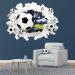 Large 3D Football Wall Sticker- Boys Bedroom Decor | Football Player Decal for Nursery | Soccer Wall Art for Kids Room - Buy Online on GoSupps.com