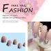 24-Piece Blue Gradient French Press-On Nails with Snowflake Design | Short Angular Artificial Fingernails for Women & Girls - Buy Online on GoSupps.com