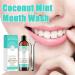 Coconut Mint Mouthwash Teeth Whitening Mouthwash Fresh Breath Tongue Scraper Mouthwash Set for Healthier Teeth and Gums - Buy Online on GoSupps.com