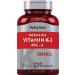 Piping Rock Vitamin K2 MK4 Supplement | 100 mcg | 220 Capsules | Non GMO & Gluten Free