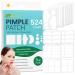 Pimple Patches XL for Face & Body 524ct Hydrocolloid Patches for Large Areas with Tea Tree Extract Big Spot Stickers in 5 Shapes & 10 Sizes Absorbs Oil & Fluid Fast