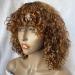 Sakula Ombre Short Curly Bob Wig with Bangs | Non Lace Front Human Hair Wig | 180% Density Piano Brown Blonde | Water Wave Wig for Black Women | 12 P4/30 - Buy Online on GoSupps.com