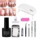 Nail Repair Gel Kit Clear Nail Glue Instant for Broken Cracked Split Weak Nails Nail Extensions Sculpture Gel Nail Strengthener Fixer and Hardener for Broken Natural Nails Easy Quick Fix Nail Repair Gel Kit-Clear