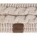 Confetti Winter Cable Knit Headband for Women - Twist Lining, Velvet Chunky, Elastic Thermal Head Wrap Ear Warmer in Light Beige and Black - Buy Online on GoSupps.com