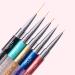 OPUIU liner brush-nail brushes for nail art design(Diamond application Rhinestone Handle,5 tools in a set, 5/7/9/11/20 mm),one set satisfies all your gel painting&drawing need